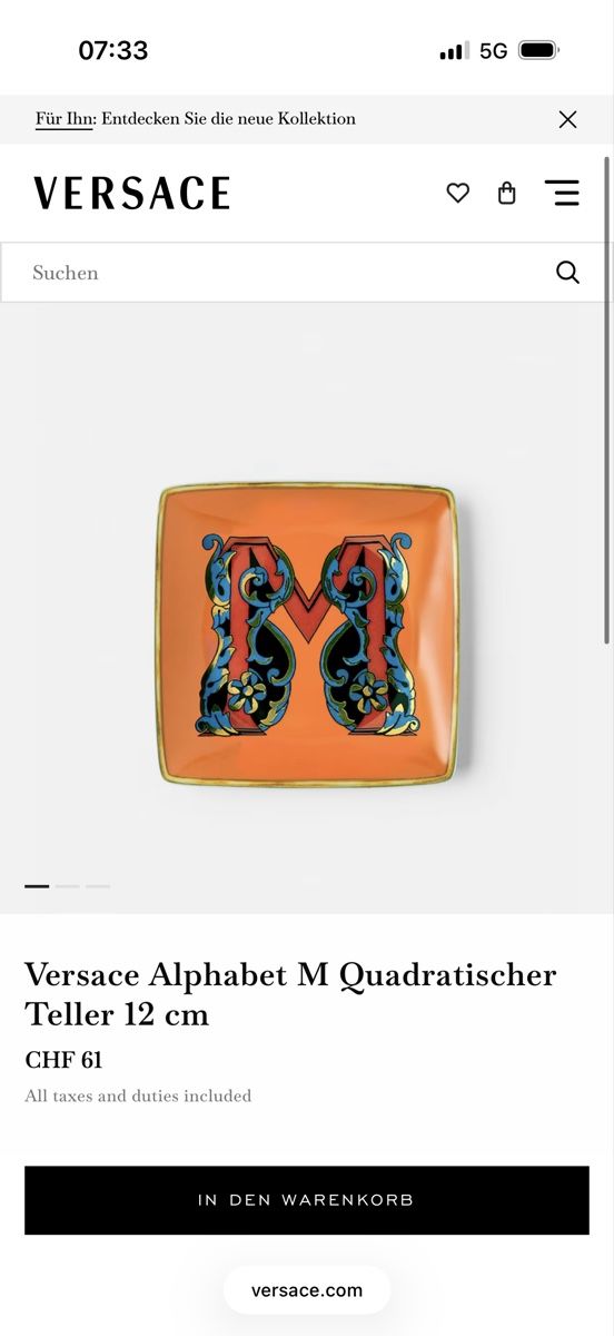 Versace Portacenere: Versace ashtray – Nuovo (secondo la descrizione) da Zürich venduto da AlineCr 2