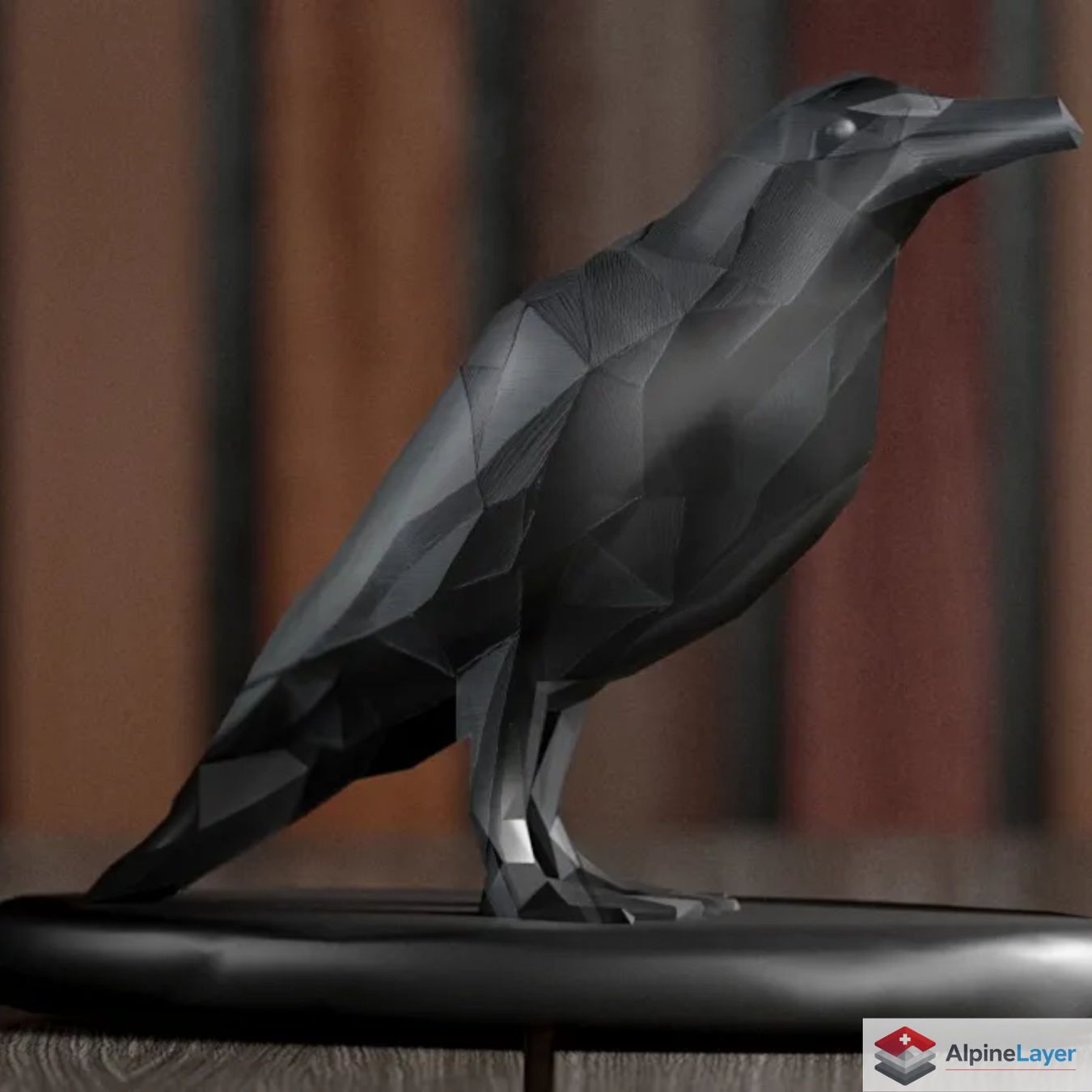Sculptures & Statues: Low Poly Crow Sculpture for Dark Aesthetic Decor - 3D Print – Neuf (Voir description) à Losone par AlpineLayer