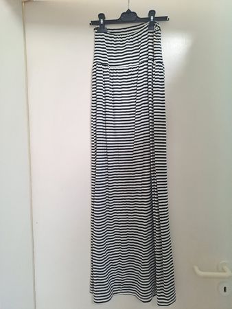 Kleid ohne Träger, schwarz/weiss gestreift Gr. S
