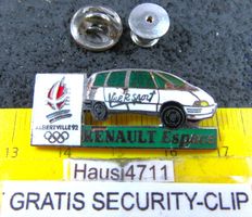RENAULT ESPACE OLYMPIA ALBERTVILLE AUTO PIN MIT SECURITYCLIP