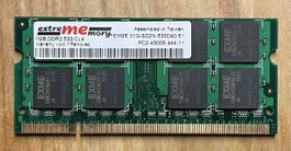 1GB, DDR2,533,CL4 Arbeitsspeicher
