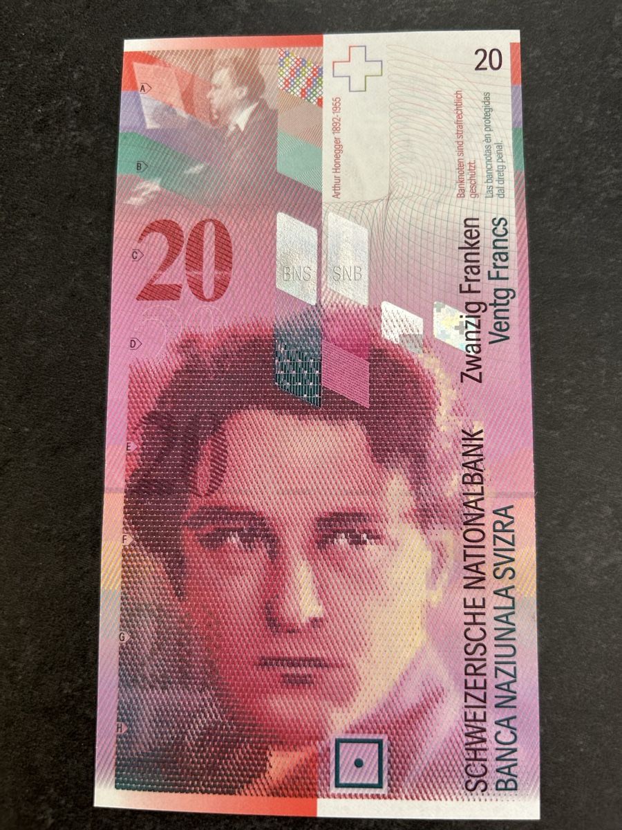 Banconote: Highlight 20 Franken Note ungefaltet – Usato da Büttikon AG venduto da Rcook