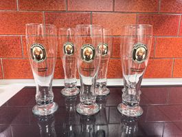 6 Biergläser (Weizen,Bier,0.5 Liter,Franziskaner, Weissbier)