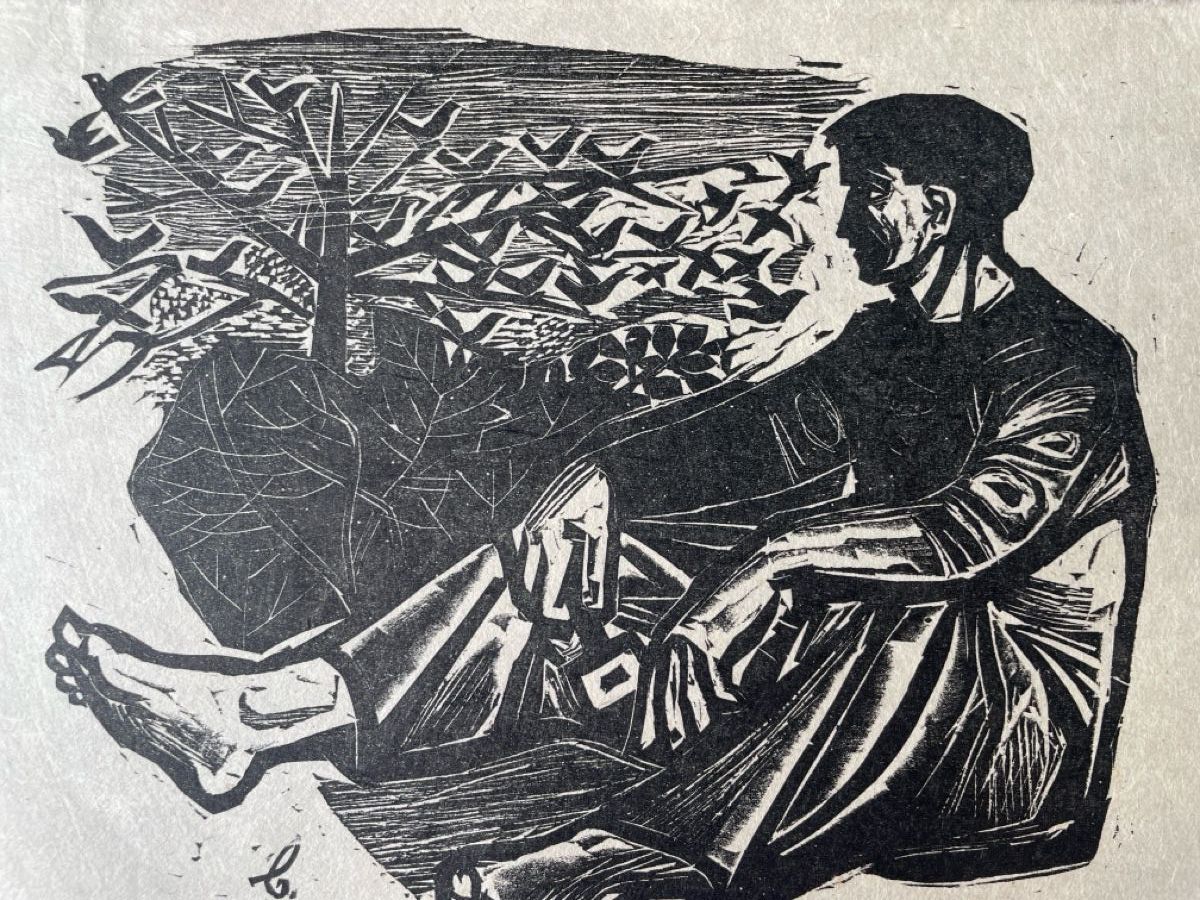 Xilografie: Ugo Cleis "junger Mann" signiert – Usato da Frenkendorf venduto da lau_8fff 2