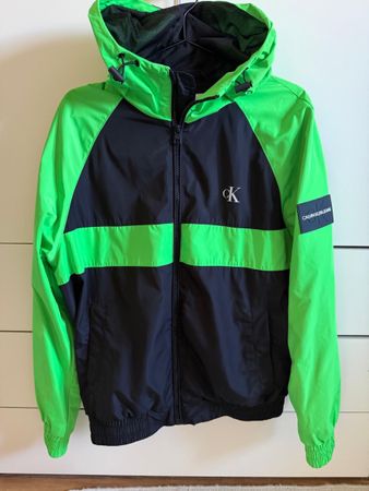 Calvin Klein Jeans jacket green black with hood