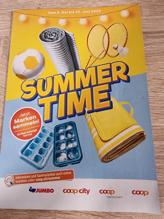 1 volle Coopkarte - SUMMERTIME - 40 Marken (Neu (gemäss Beschreibung ...