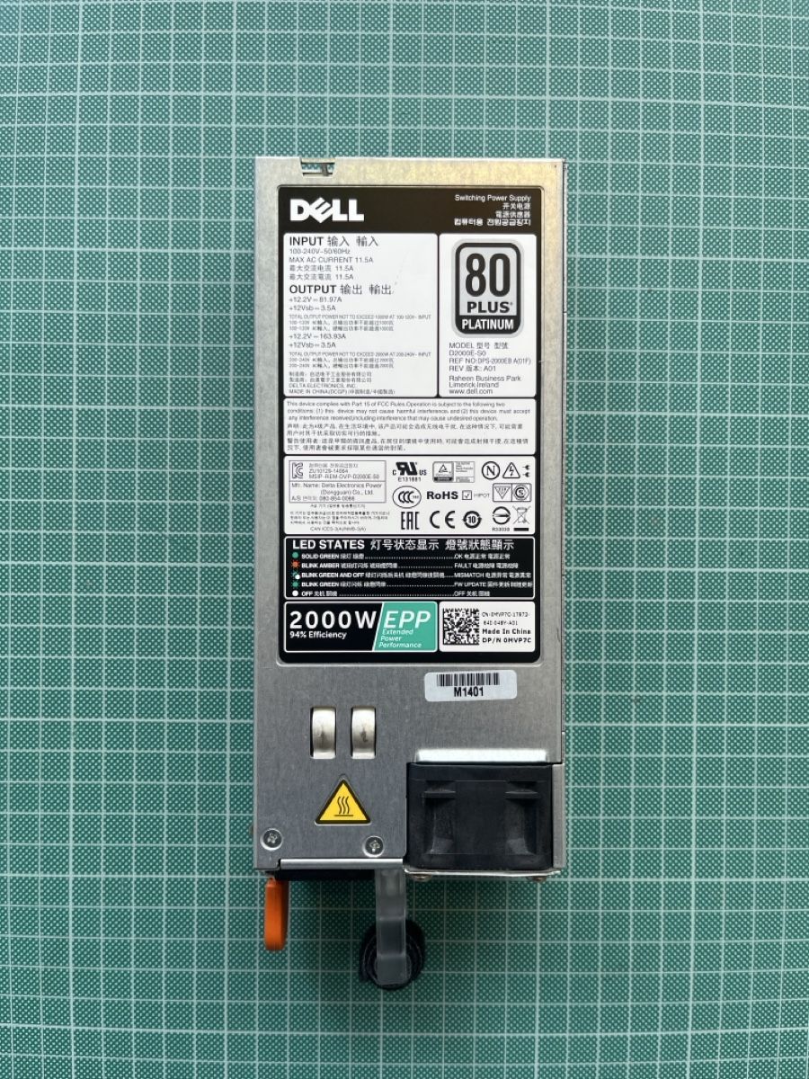 Dell Composants électroniques: 2000W Server Power Supply Dell D2000E-S0 Platinum – Défectueux à Vevey par TAP