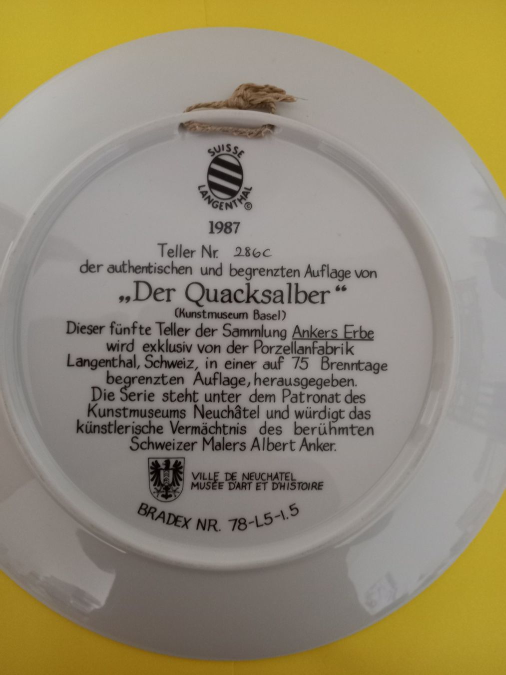 Assiettes: Albert Anker Teller – D'occasion à Roggwil BE par Ruefi222 2