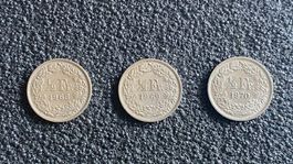 50 Rappen - 1/2 Franken  1968-1969-1970