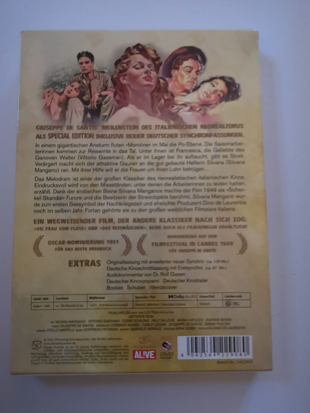 Tutti i DVDs: DVD Bitterer Reis Special Edition Giuseppe de Santis – Usato da Tann venduto da vee_f6hc 1