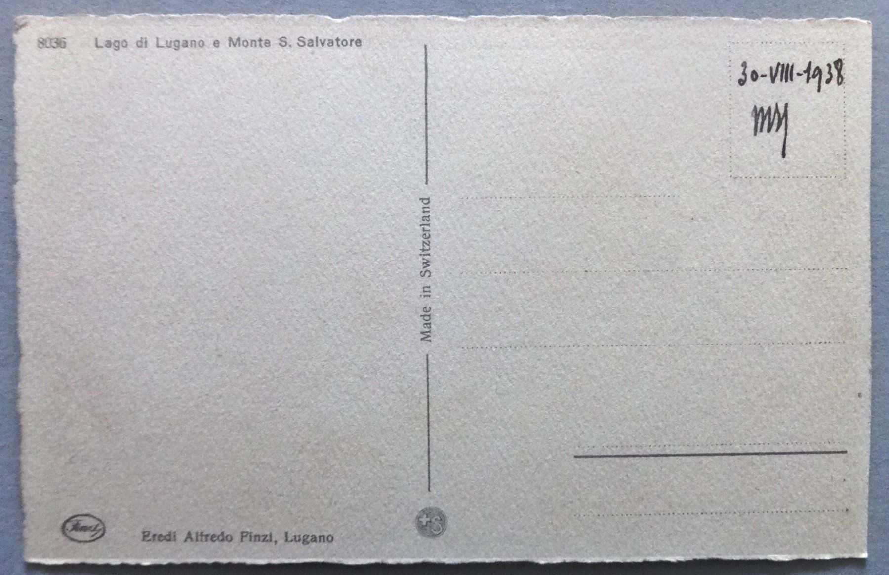 Cartoline postali: Lago di Lugano e Mte S. Salvatore – Usato da Fétigny venduto da Billy2miny 1