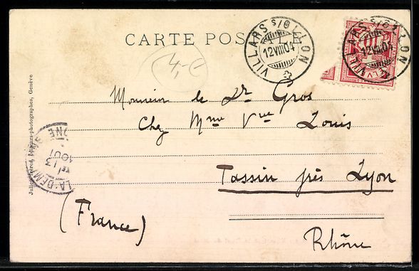 Cartoline postali: AK Villars, Dent du Midi – Usato da Berlin venduto da bartko-reher 1
