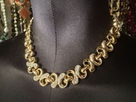 Vintage Halskette Luxus Modeschmuck strass
