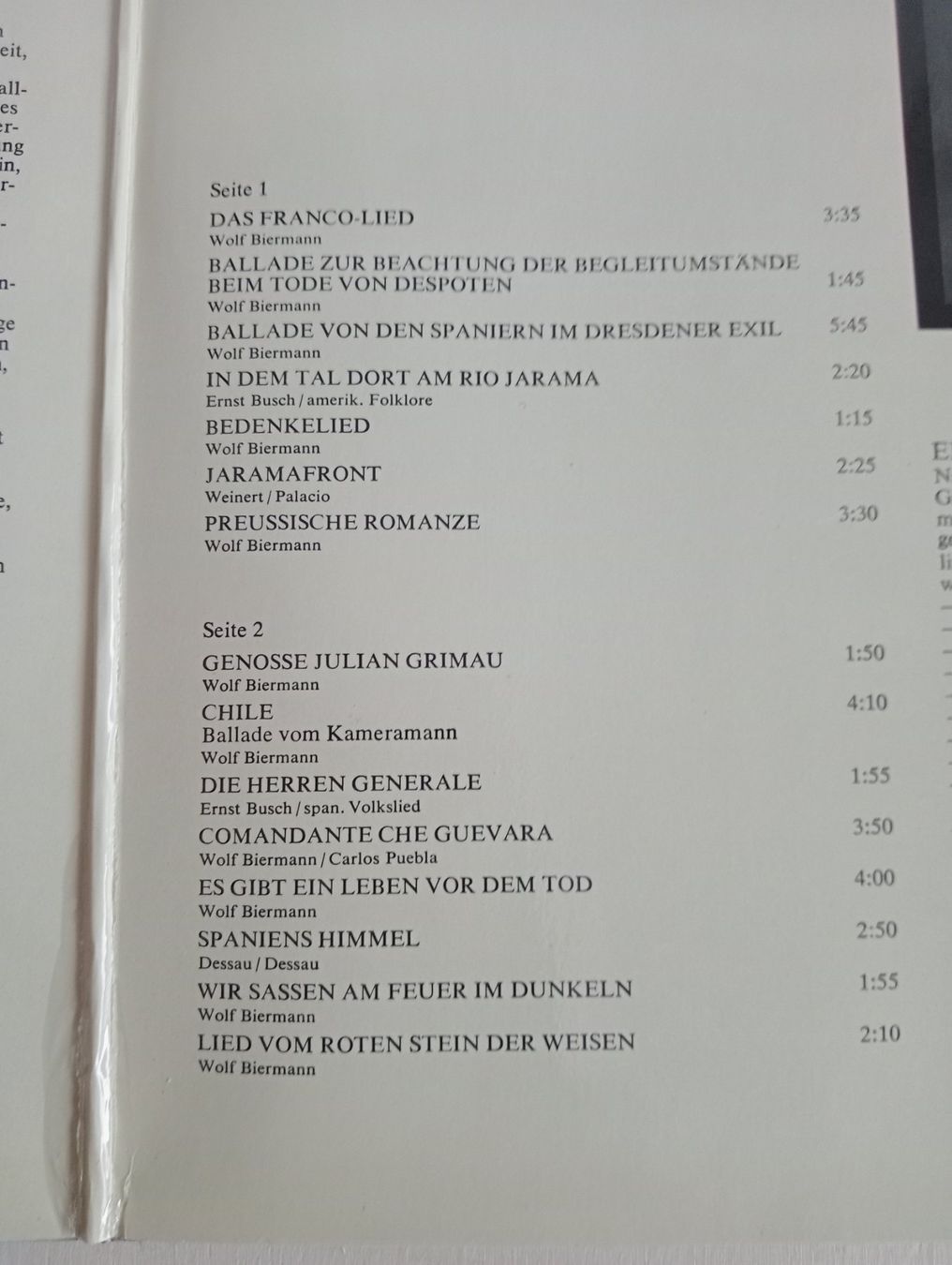 Vinyles: LP von Wolf Biermann – D'occasion à Grüningen par Urtica 2