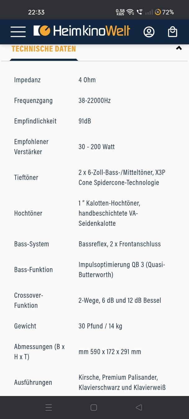 Lautsprecher: VIENNA ACOUSTICS MAESTRO GRAND REFERENCE  NP: Fr 2700.- – Neu (gemäss Beschreibung) aus Lamboing von Pyewacket19001 9