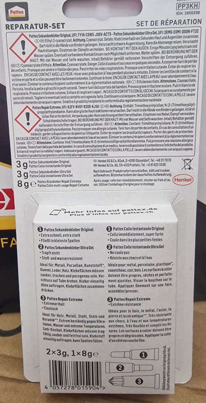 Tutti gli attrezzi: Pattex Reparatur-Set / 3er-Set – Nuovo e nell'imballaggio originale da Uerkheim venduto da Kaufoption 1
