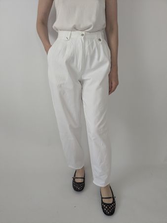 Weisse Baumwollhose Damen Grösse S