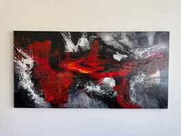 Abstraktes Originalgemälde – Acryl auf Leinwand – 140 × 70cm