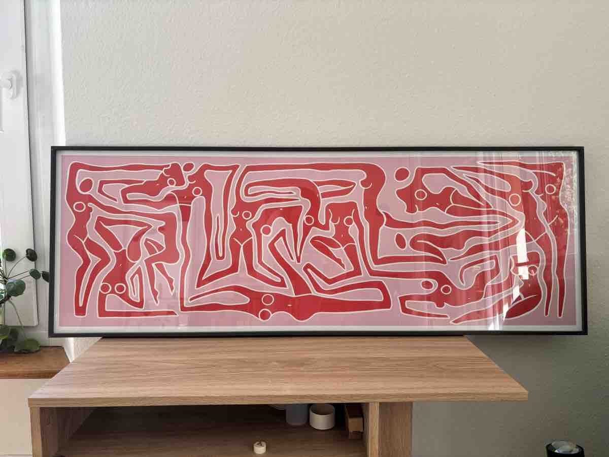 Foto & Immagini: Abstract Art Print Red Pink Framed – Usato da Zürich venduto da Katie8810