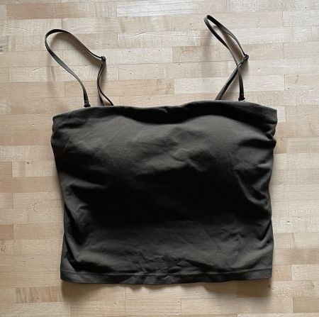 Uniqlo AIRism Top mit integriertem BH braun Grösse XS
