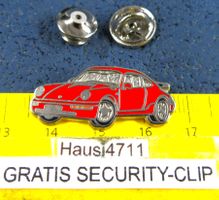PORSCHE 911 TURBO ROT AUTO PIN ENAMEL VINTAGE