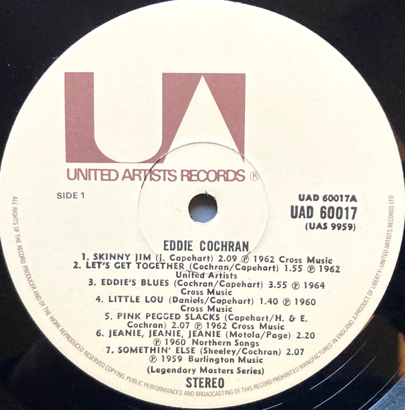 Dischi in vinile: EDDIE COCHRAN - LEGENDARY MASTERS SERIES – Usato da Poliez-Pittet venduto da Newtown-Records 2