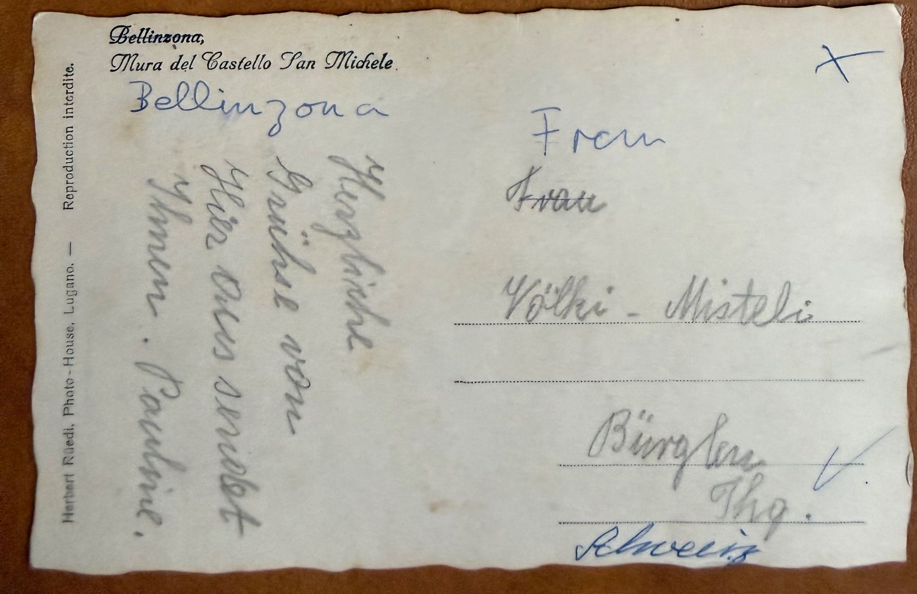 Cartoline postali: Bellinzona - Castello San Michele – Usato da Lutry venduto da Ediego 1