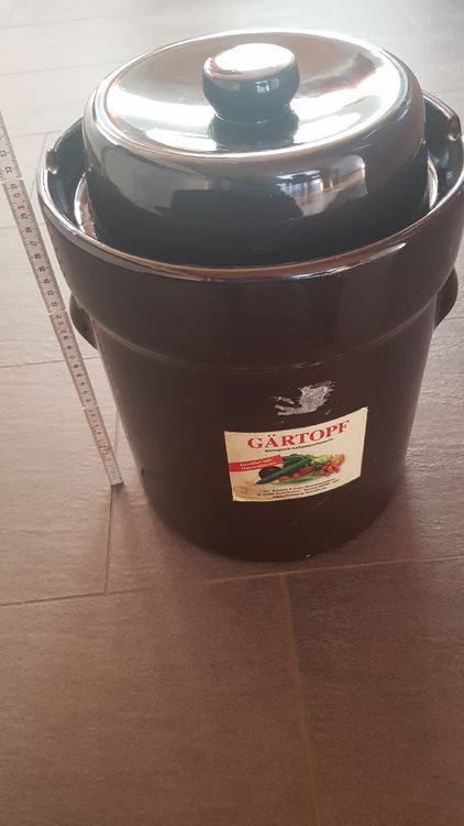 Glas Gärtopf 28cm - Traditioneller Fermentiertopf Für Kimchi & Sauerkraut