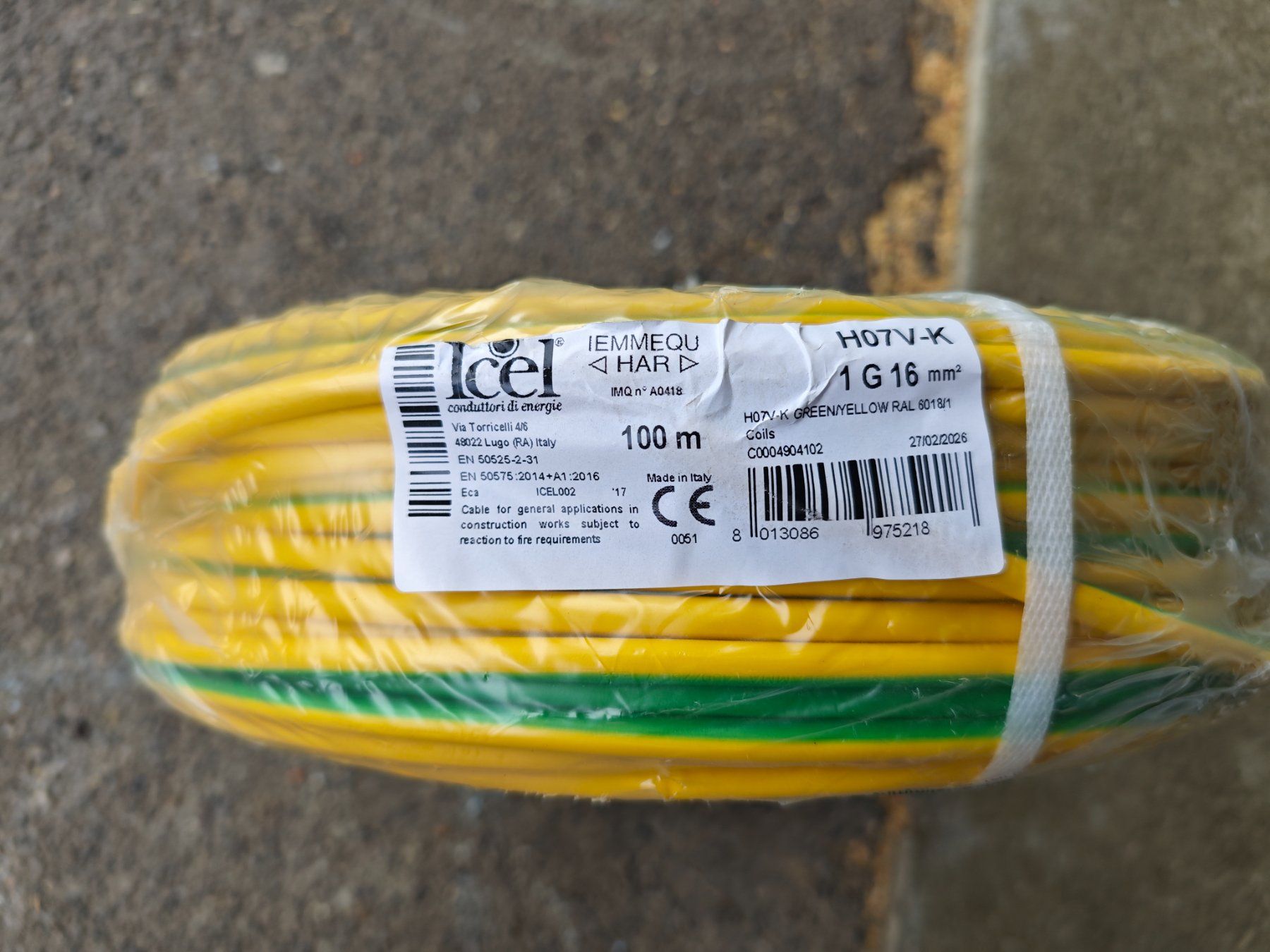 Kabel: 16mm2 Erdungskabel 100meter – Neu und originalverpackt aus Andelfingen von opel-astrag