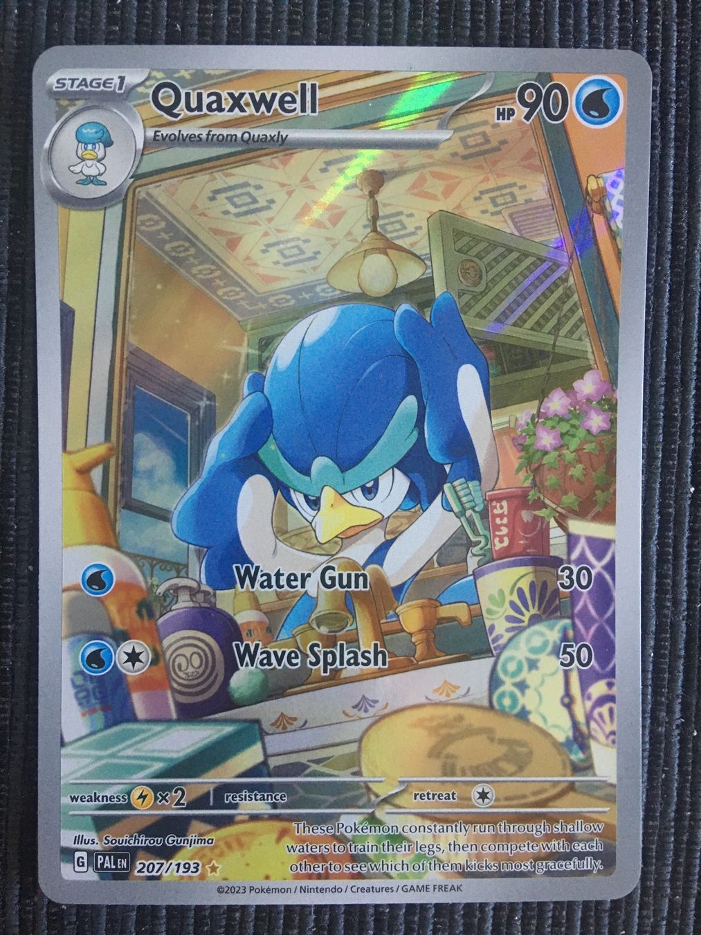 Pokémon Sammelbilder & Trading cards: Pokemon Paldea Evolved Quaxwell Art Rare ENG – Neu (gemäss Beschreibung) aus Wabern von