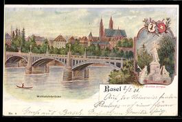 Litho Basel, Ortsansicht mit Wettsteinbr