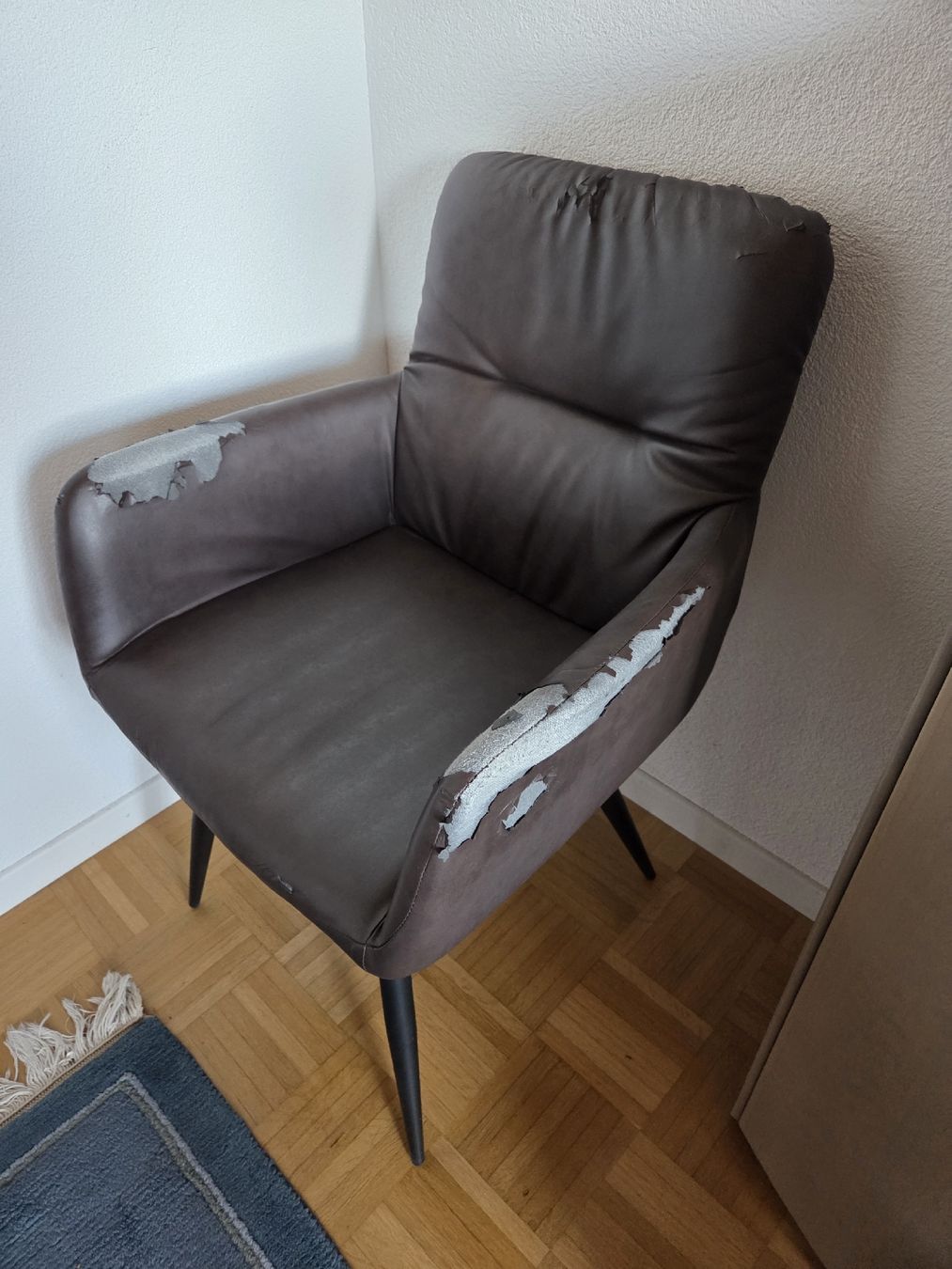 Micasa Sedie: 3x Esszimmerstühle Kunstleder braun – Usato da Rothenburg venduto da RaphiS549 2