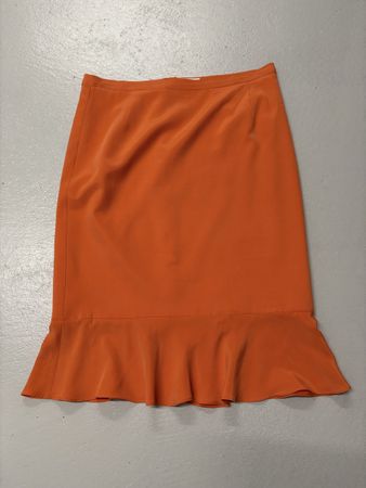 Eleganter Seidenrock Elegance Gr. 44 Orange Rock Seide