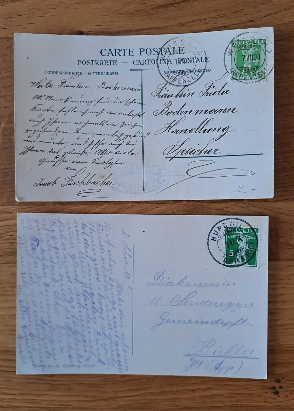 Cartoline postali: Ansichtskarte Seealpsee 1908 + 1914 – Usato da Speicherschwendi venduto da allowed-crime 1