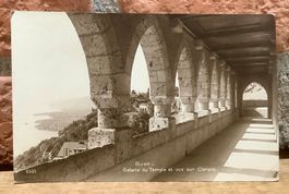 GLION - Galerie du Temple et vue sur Clarens - Lac Leman