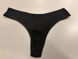 Schwarzer String Tanga, Grösse L, Neu!