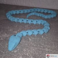Articulated Snake 3D Printed Toy – Light Blue
