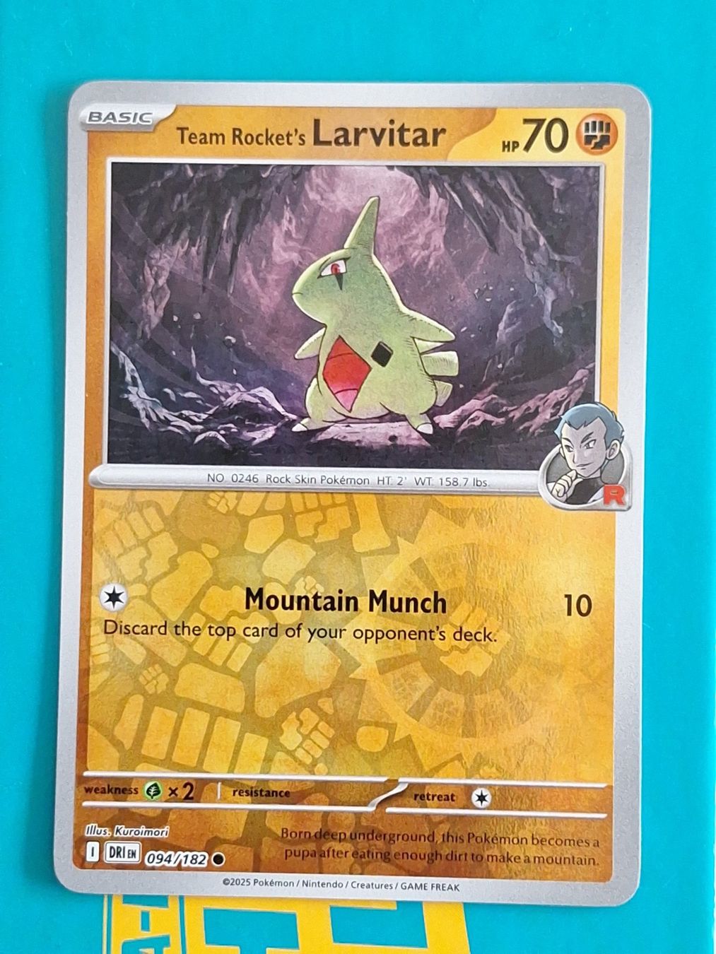 Pokémon Carte collezionabili: Team Rocket's Larvitar - Reverse Holo Destined Rivals #1.9 – Usato da Altstätten SG venduto da GGsGameshop