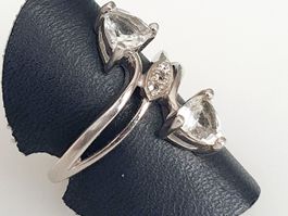Silberr Ring aus 925 Silber mit schmucksteinen Gr.19,1 mm