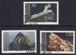 Liechtenstein: Satz ZNr. 931-933 (Mineralien 1989)