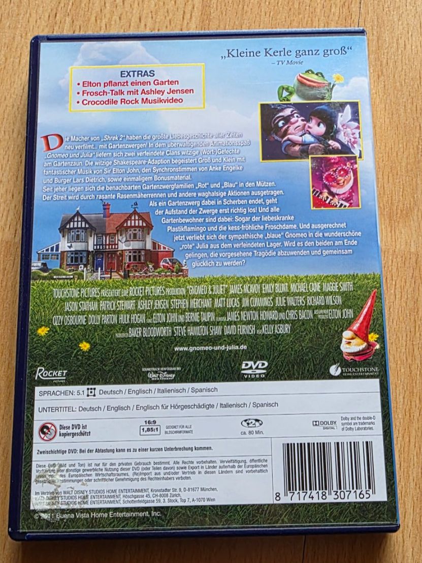 Tutti i DVDs: Gnomeo und Julia DVD – Usato da Niederbipp venduto da Tamara15101995 1