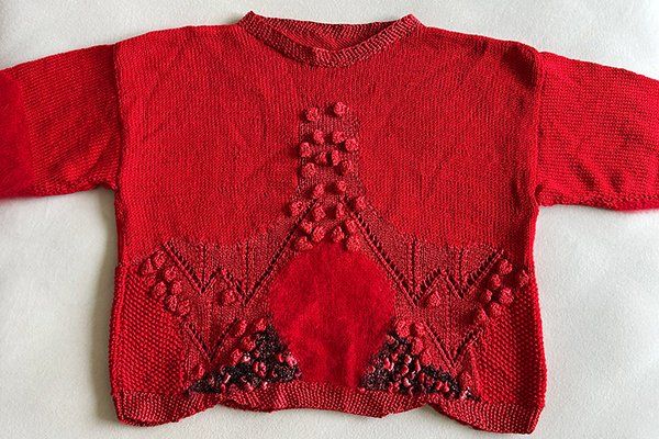 Pullover & Sweatshirts: ROT | Handgestrickter Pullover S | Strickpulli Vintage 90s – Gebraucht aus Engelburg von Rmueller 5