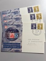 1938 Tag der Briefmarken 3 Katen d.f.i. mit je Nr. 117+118