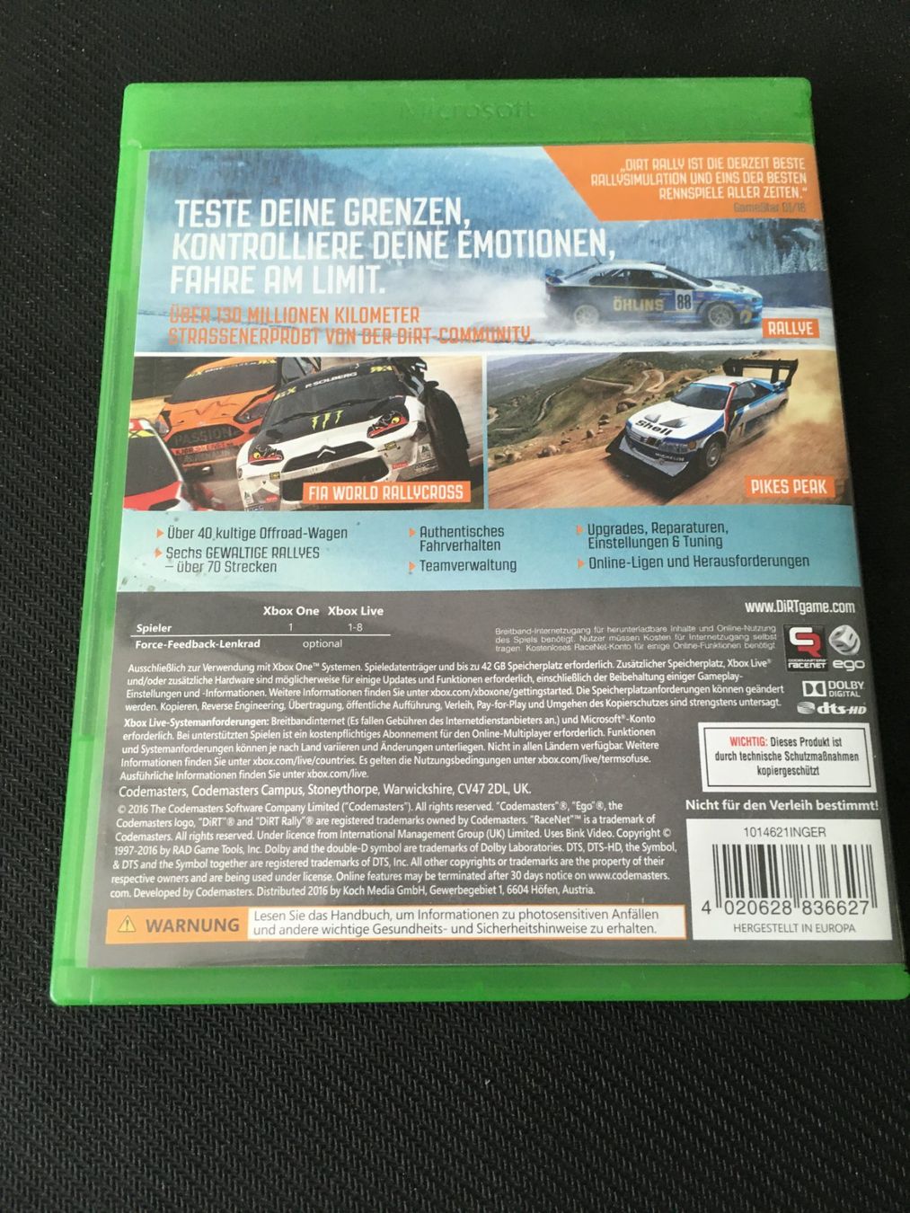 Microsoft Giochi: Dirt Rally für Xbox One – Usato da St.Gallen venduto da Punktchen01 1