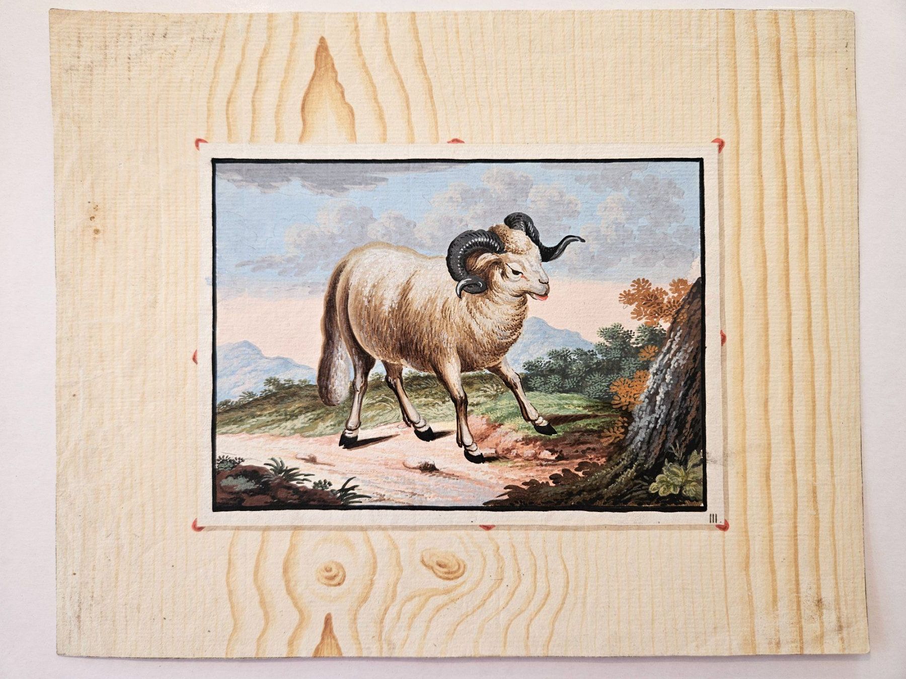 Gemälde: Anonym Ende 18.Jh. "Widder in Landschaft" – Gebraucht aus Wisen SO von gralstrand 1