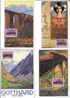 4 Maximumkarten 668-669 Gotthardbahn ET 18.2.1982