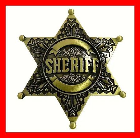 Sheriff Stern Fasnachtskostüm Cowboy Wild West Westen Star