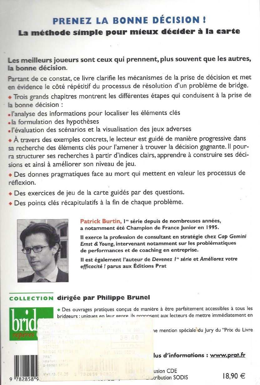 Libri: Prenez la bonne décision! Bridge – Usato da Courtepin venduto da Fin_dj7p 1