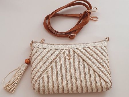 Handtasche Clutsch gold/beige 25x17x3cm