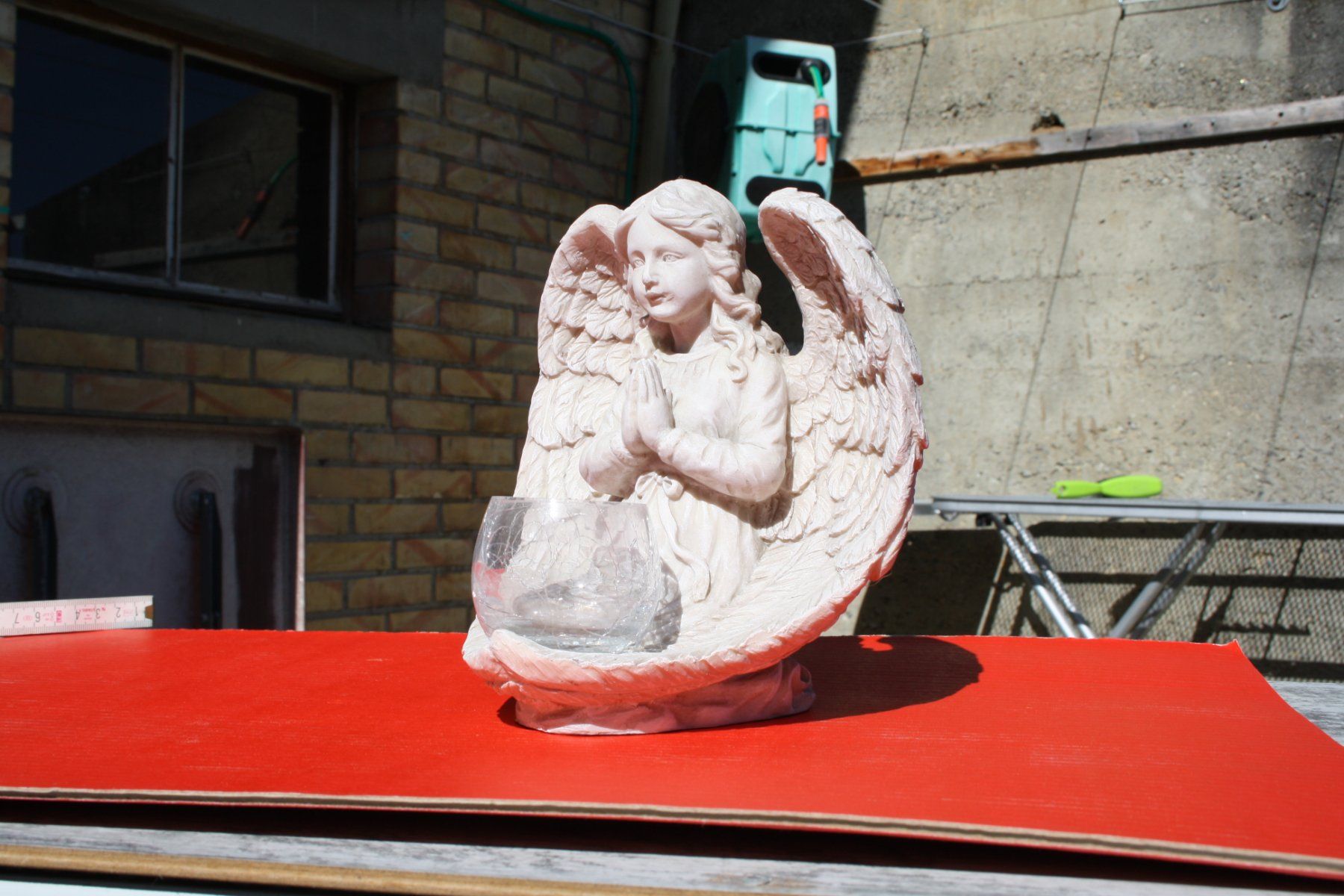 Statuette: ENGEL ENGELSFIGUR MIT TEELICHTGLAS – Usato da Wauwil venduto da Pneuedy 6